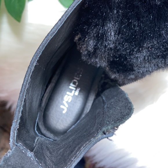 J SLIDES - WOMEN'S WHITNEY BOOTS - BLACK SUEDE SIZE 7.5M - Picture 14 of 17